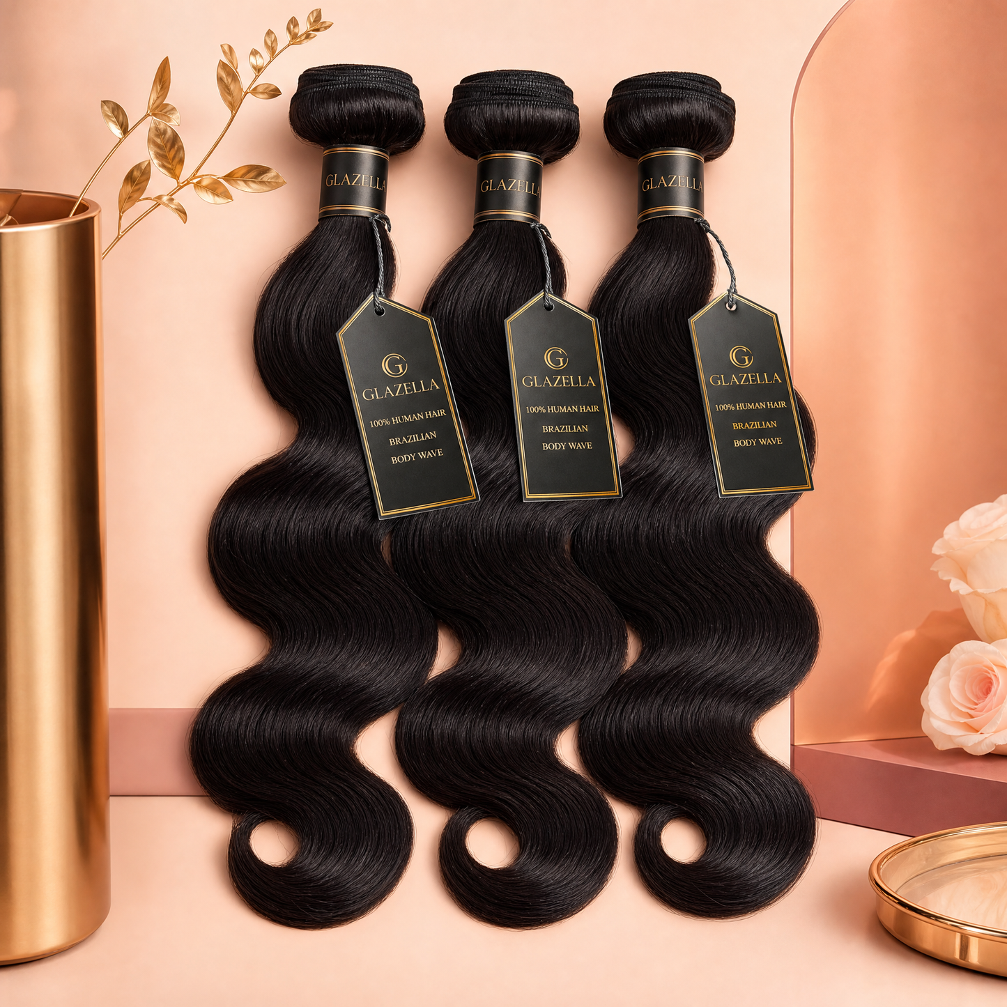 Glazella Brazilian Body Wave Hair Bundle Deal - 3 Bundles
