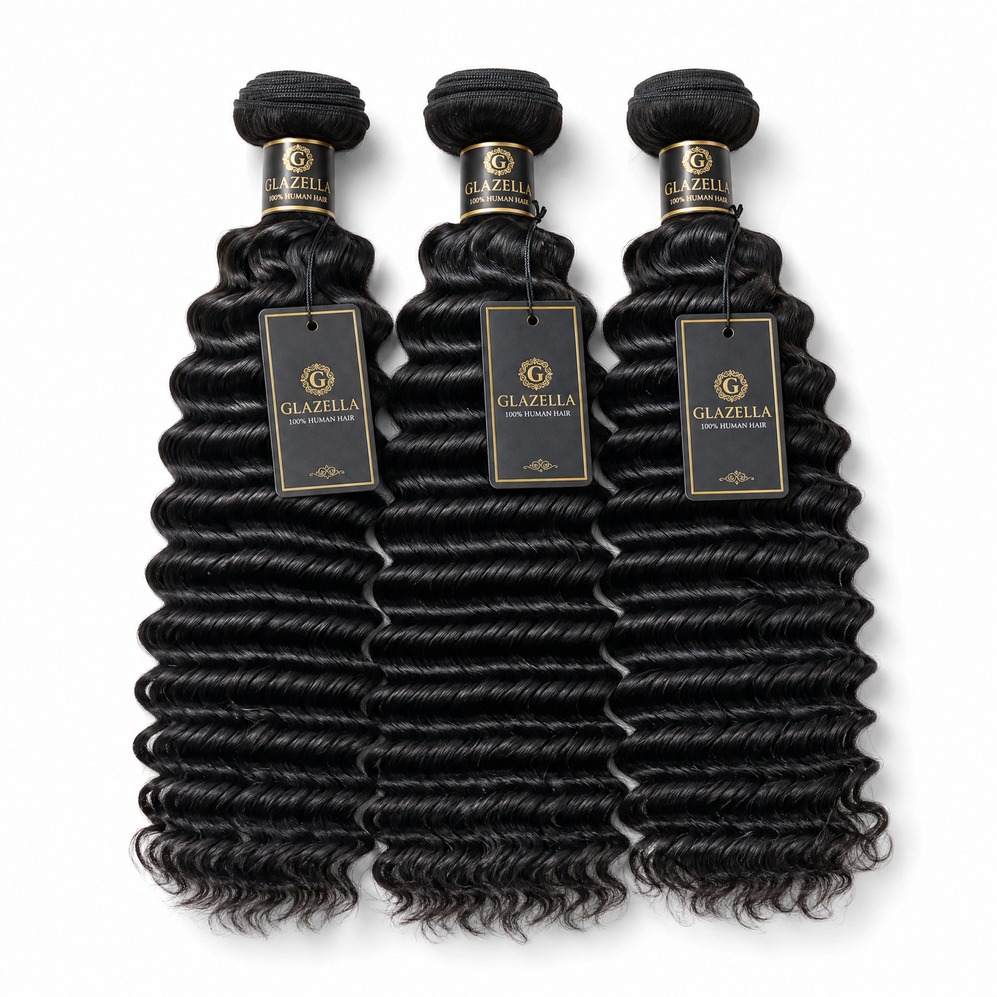Glazella Brazilian Deep Wave Hair Bundle Deal - 3 Bundles