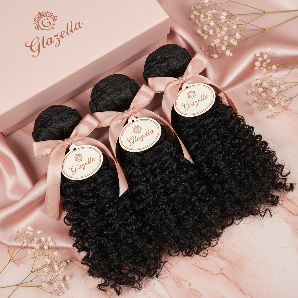 Glazella Indian Curly Hair Bundle Deal