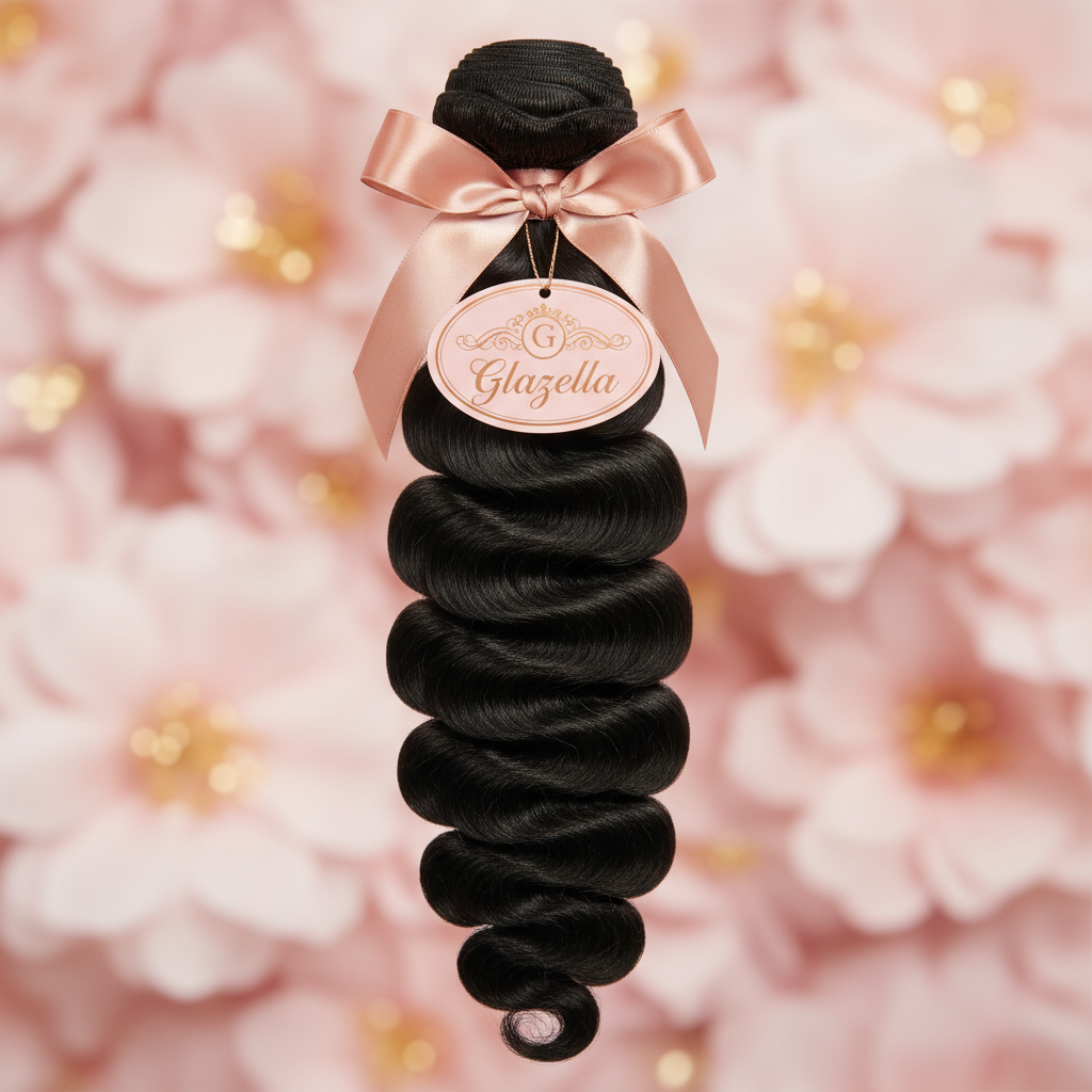Glazella Brazilian Deep Wave Hero Shot - Rose Gold