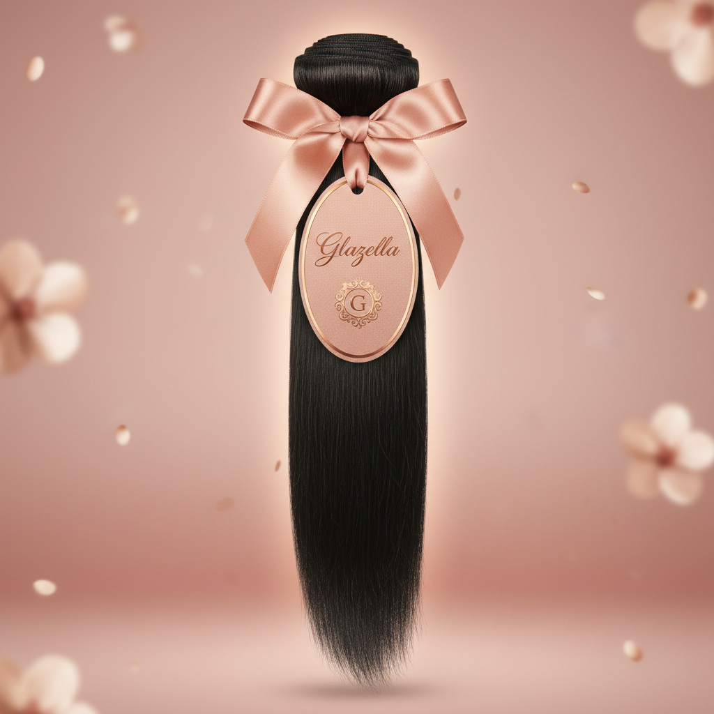 Glazella Vietnamese Straight Hero Shot - Rose Gold
