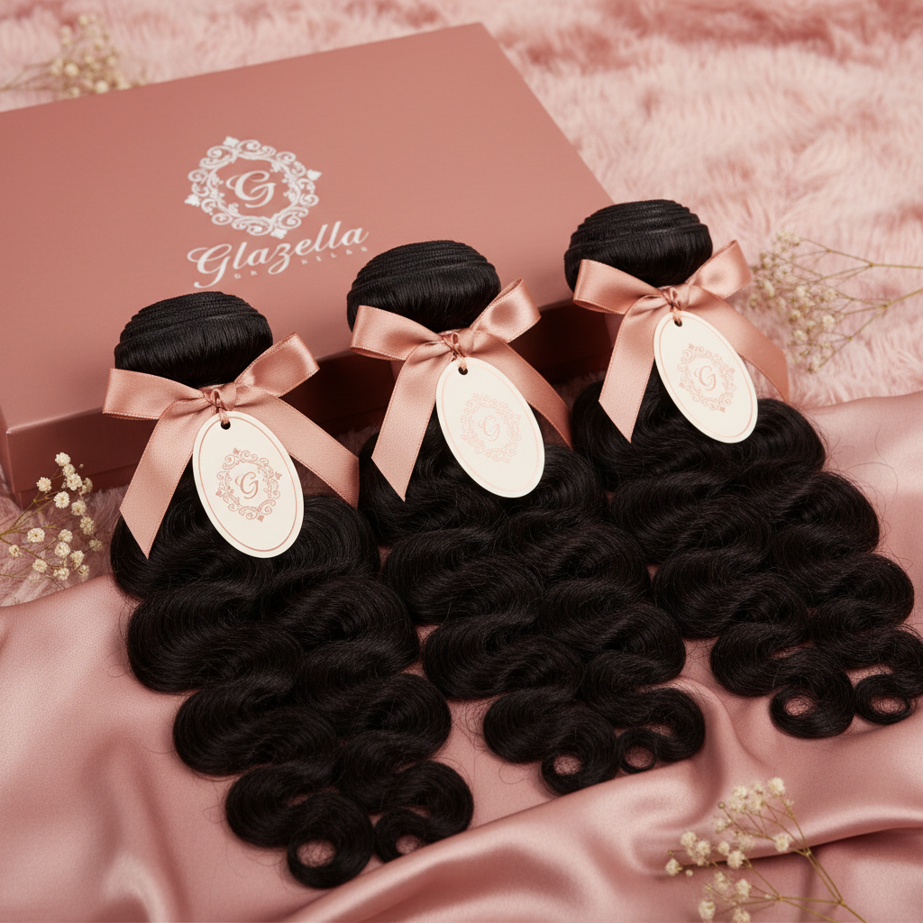 Glazella Brazilian Deep Wave Flat Lay - Rose Gold